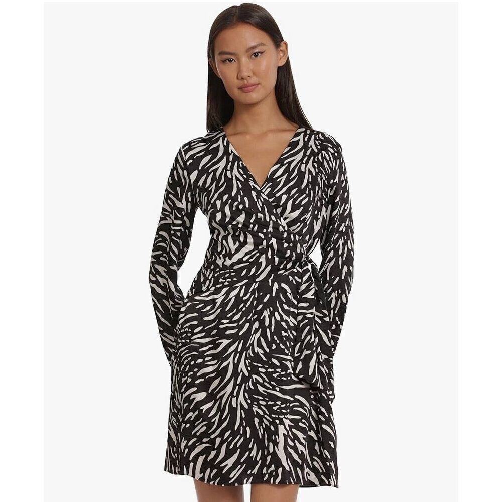 Donna Morgan NWT Wrap Look Desk to Dinner Event Occasion Guest Dress Mob Wife